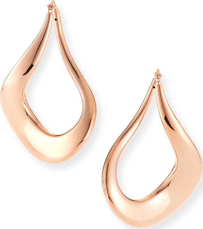 Alberto Milani 18k Rose Gold Electroform Oblong Earrings