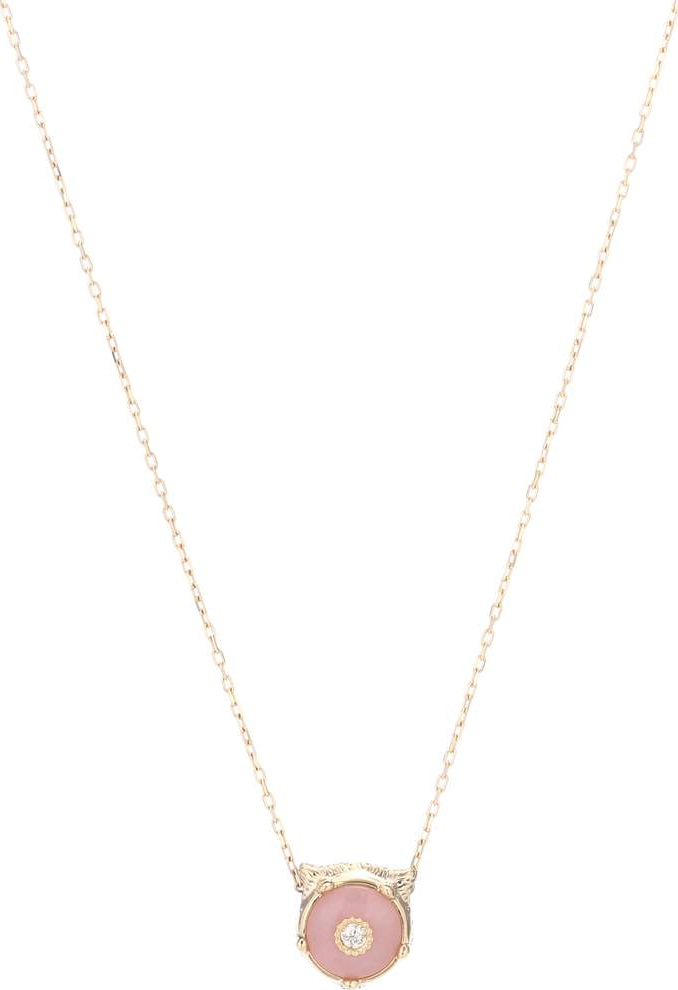 Gucci Le Marché des Merveilles 18kt gold necklace with diamonds and opal