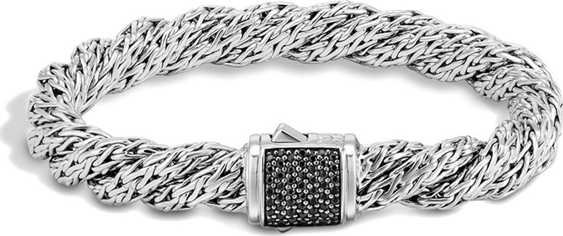 John Hardy Classic Chain Lava Medium Twisted Chain Bracelet