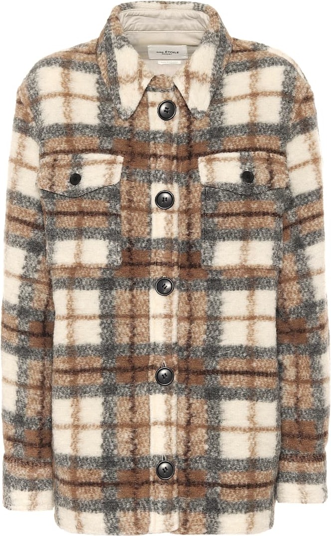 Isabel Marant Etoile Gastoni checked wool-blend jacket