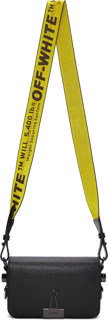 Off White Black Mini Plain Flap Bag