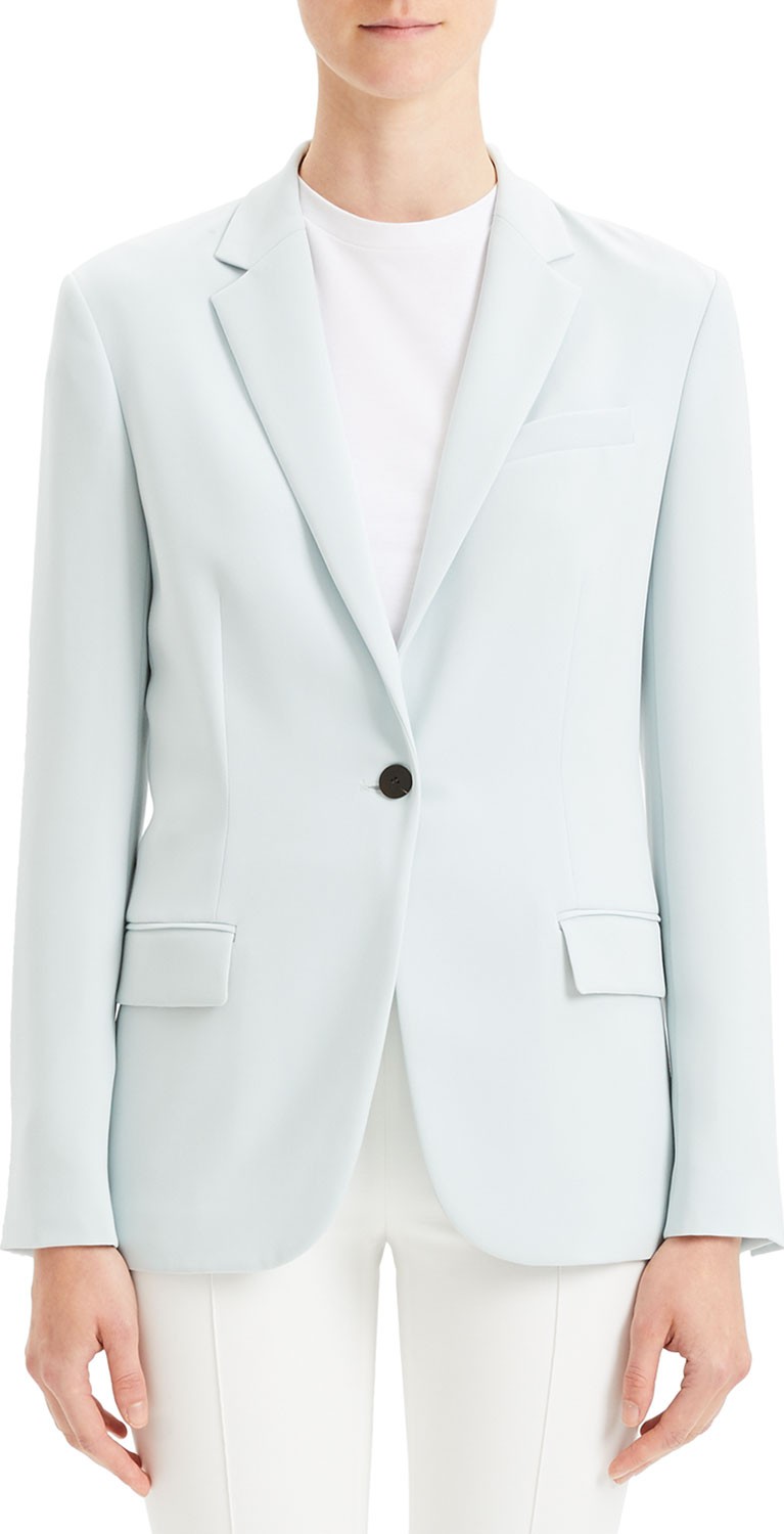 Theory Staple Classic Crepe Single-Button Blazer Theory Staple Classic Crepe Single-Button Blazer