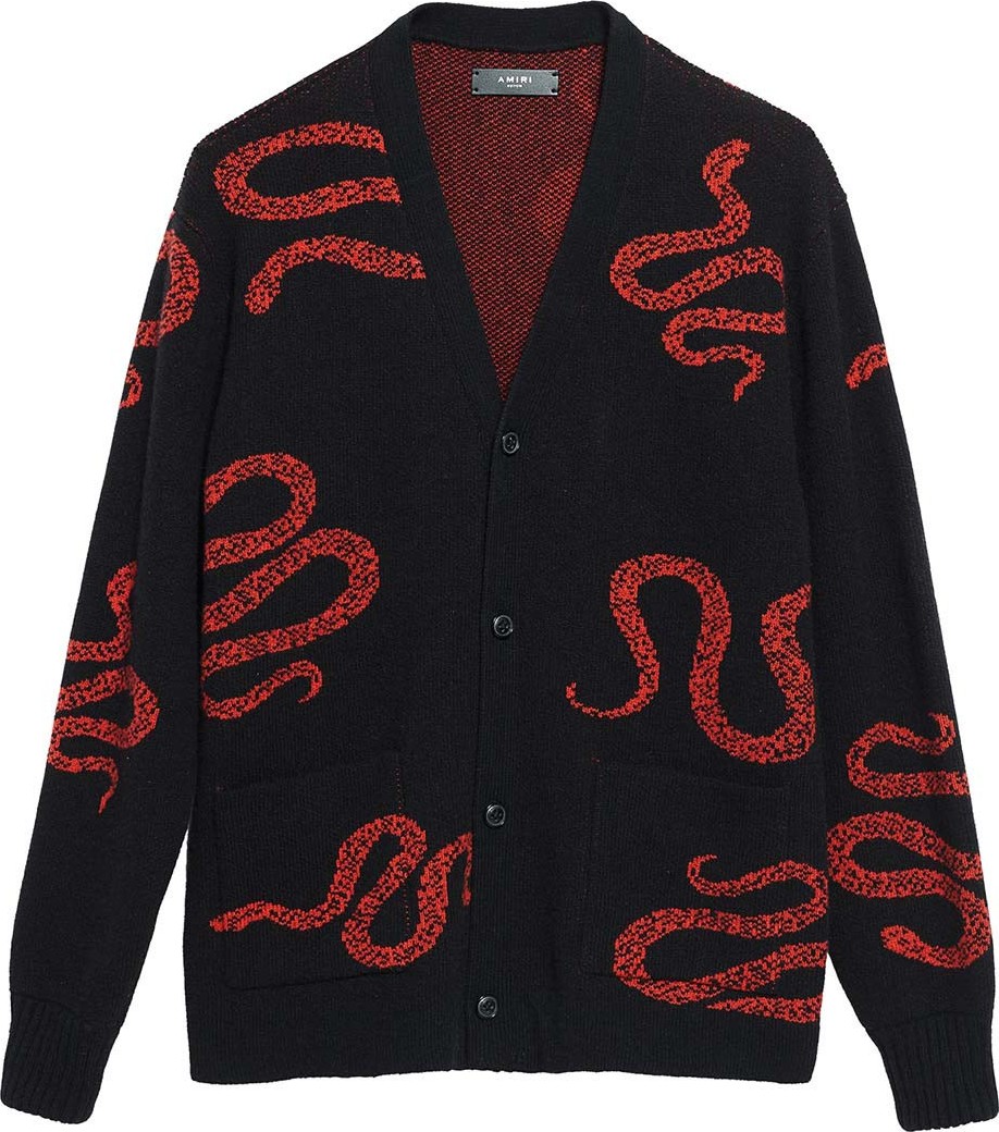Amiri Snake Cardigan
