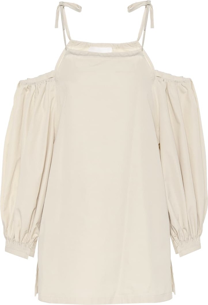 Jil Sander Cotton off-shoulder top