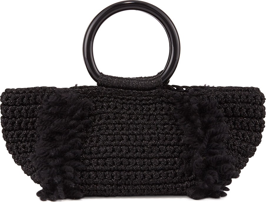 Carolina Santo Domingo Corallina Wool Ring-Handle Tote Bag