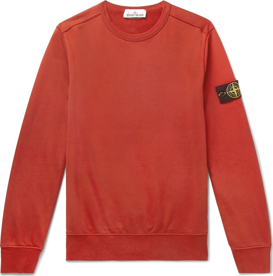 Stone Island Loopback Cotton-Jersey Sweatshirt