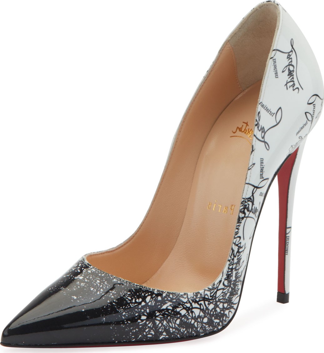 Christian Louboutin So Kate 120mm Patent Degraloubi Red Sole Pumps
