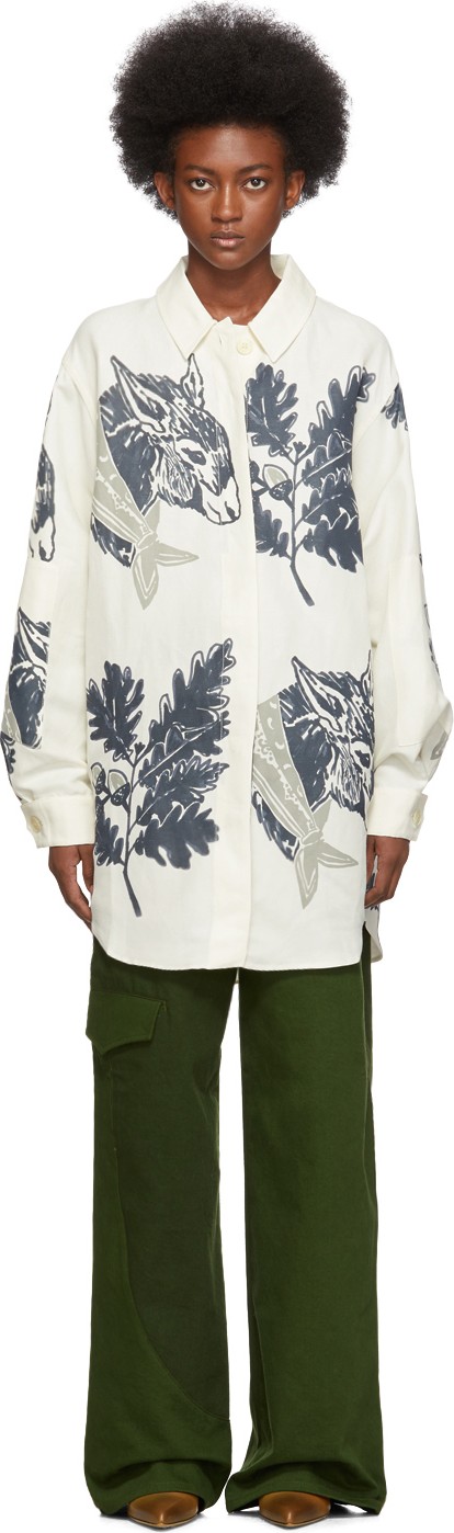 Jacquemus Blue & White 'La Chemise Loya' Shirt