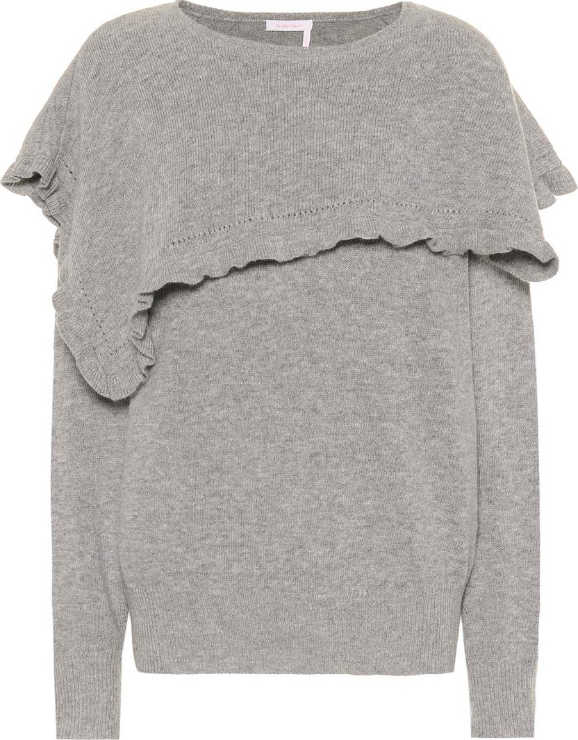 See By Chloé Ruffle trim alpaca-blend sweater