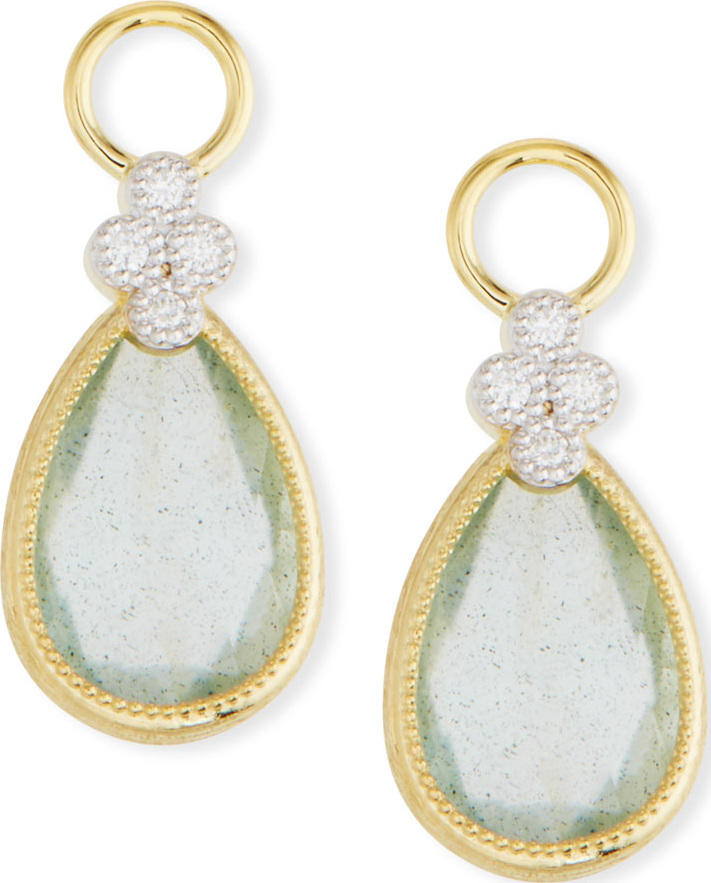 Jude Frances 18k Gold Provence Pear Doublet Earring Charms