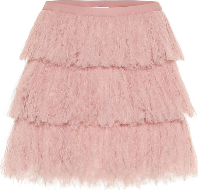 RED Valentino Tiered tulle miniskirt