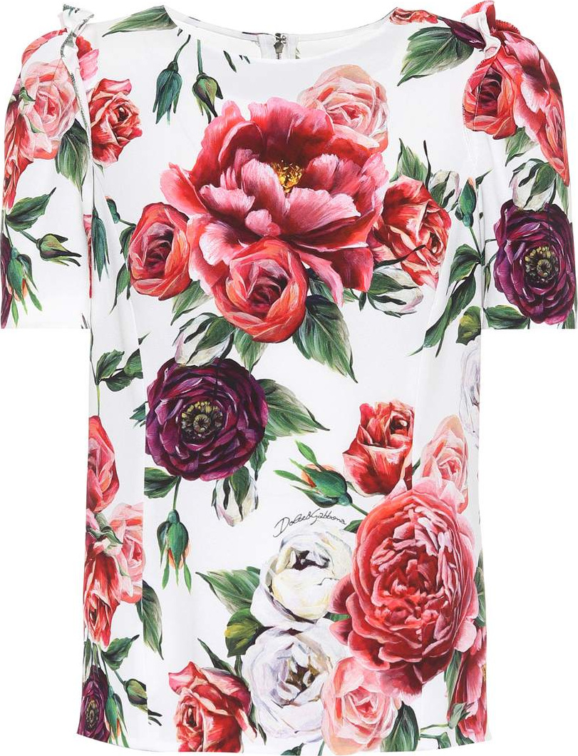 Dolce & Gabbana Floral crêpe top