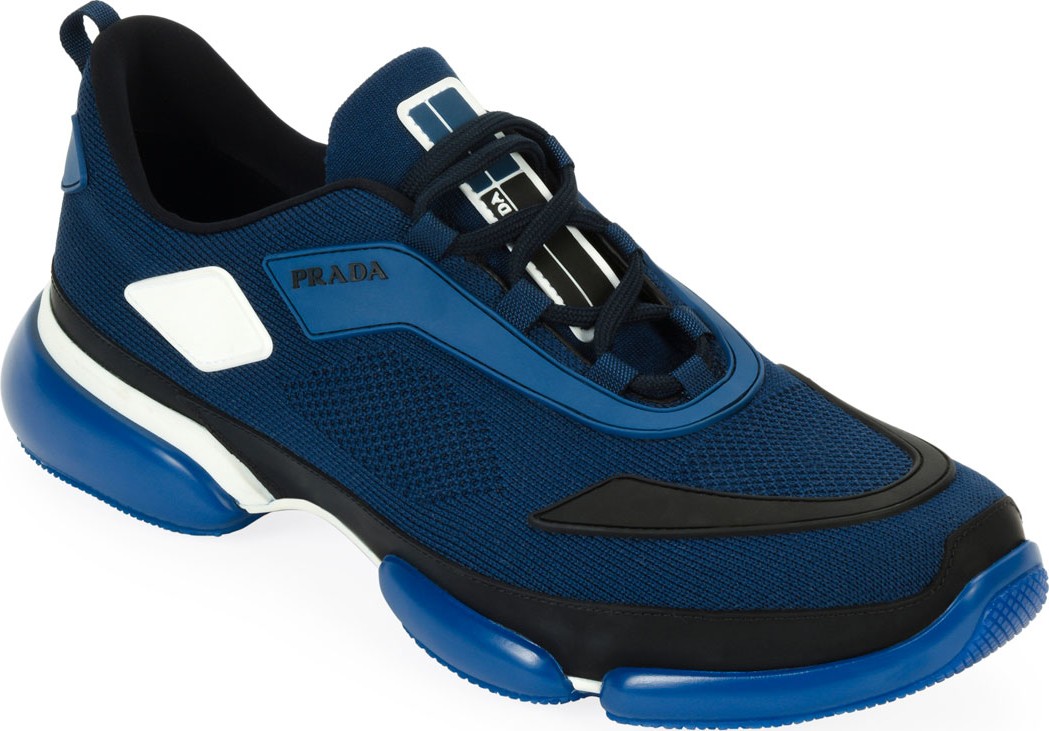 Prada Men's Cloudbust Knit Sport Sneakers