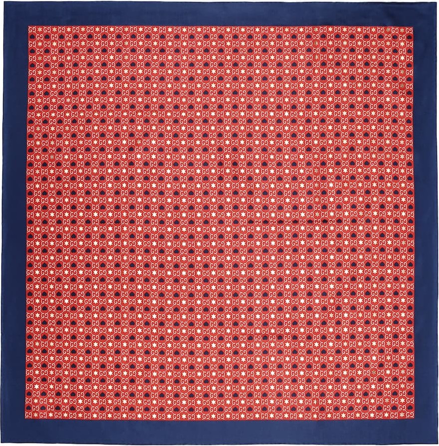 Gucci Printed silk-satin scarf