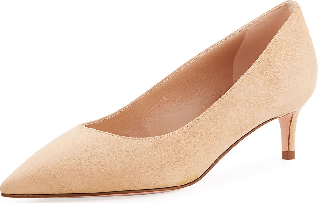 Stuart Weitzman Leigh 45mm Suede Pumps