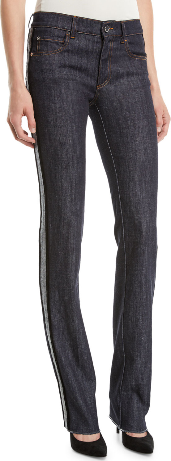 RED Valentino Skinny Jeans with Velvet Side Stripe