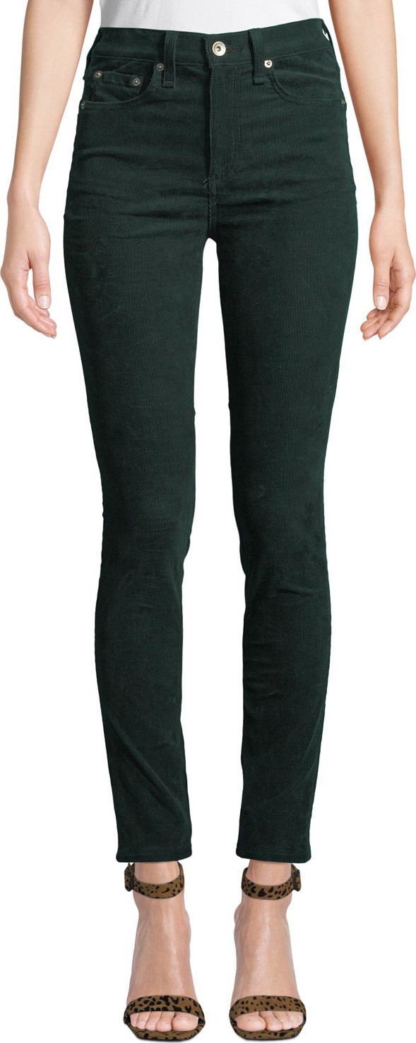 Rag & Bone High-Rise Skinny Ankle Corduroy Jeans