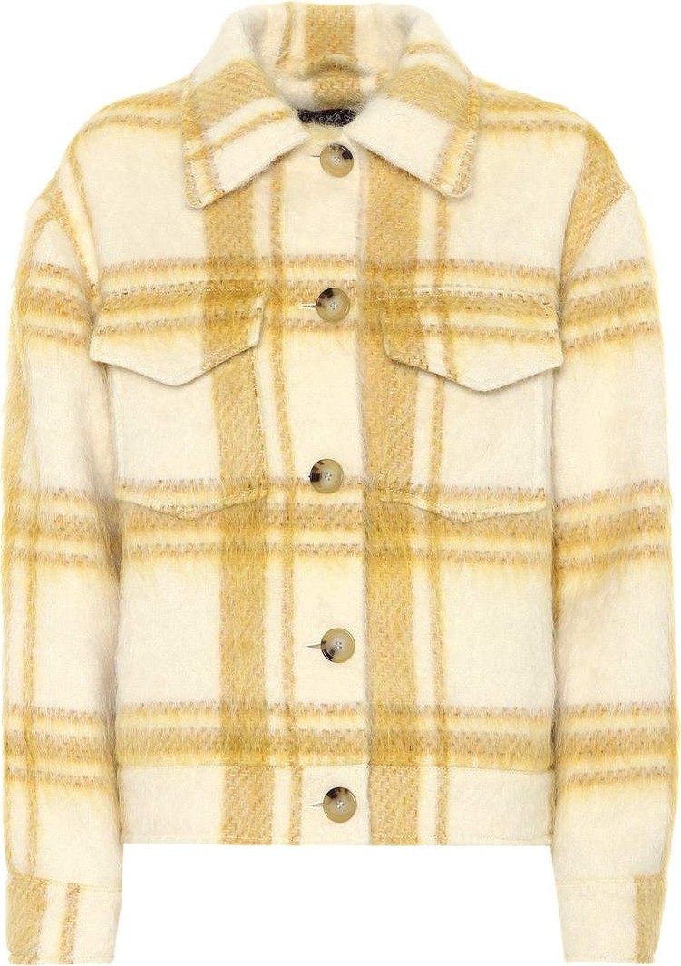 Alexachung Checked wool-blend jacket