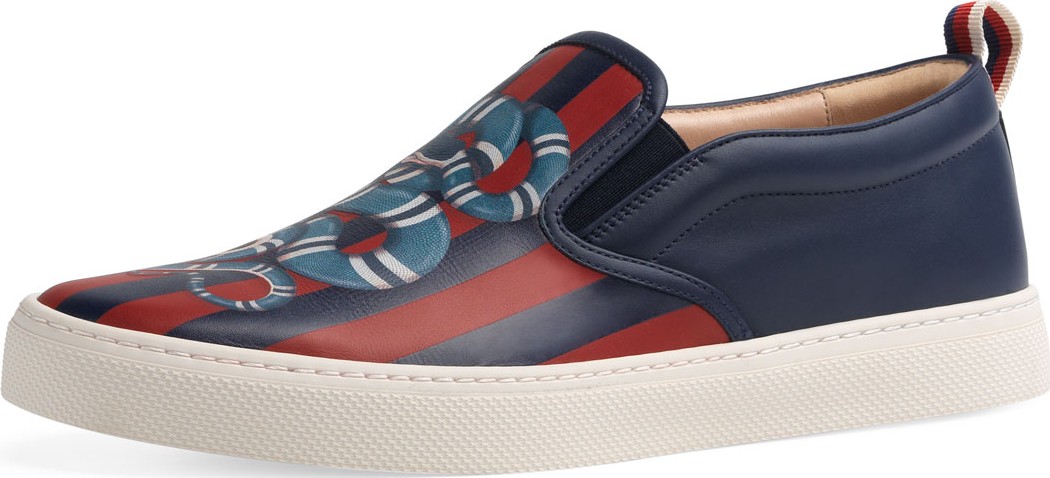 Gucci Kingsnake Print Slip-On Sneaker