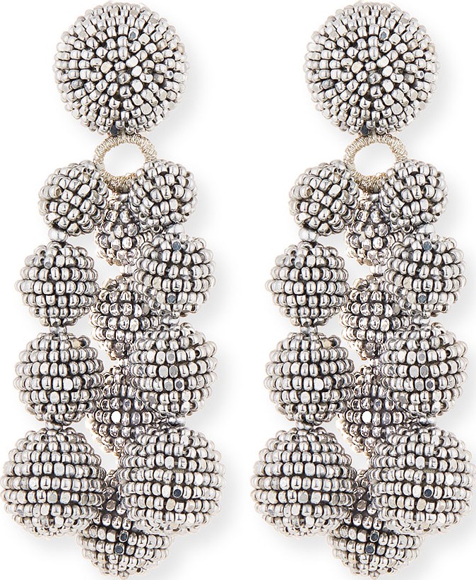 Sachin & Babi Trinity Beaded Clip Earrings