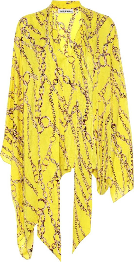 Balenciaga Printed silk blouse