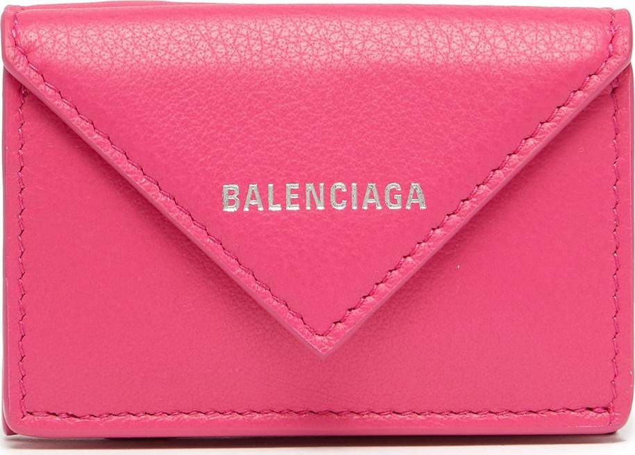 Balenciaga Papier mini textured-leather wallet