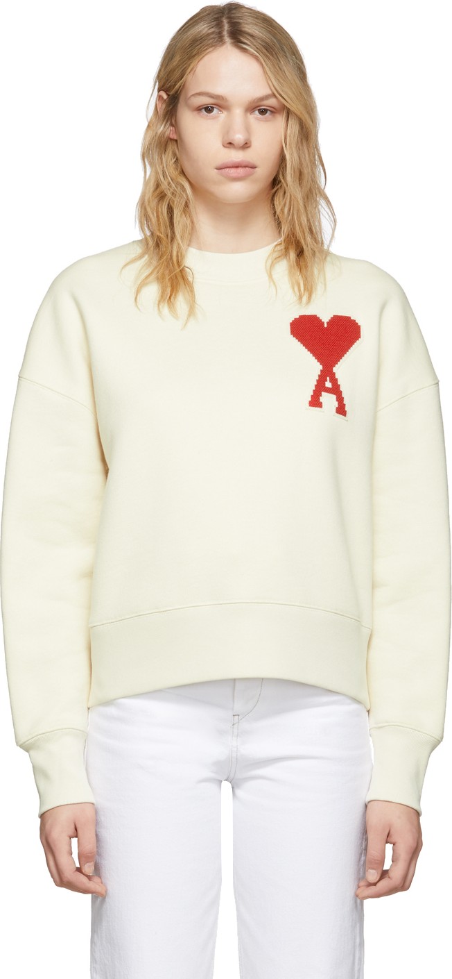 AMI Off-White Oversized Ami De Coeur Sweatshirt