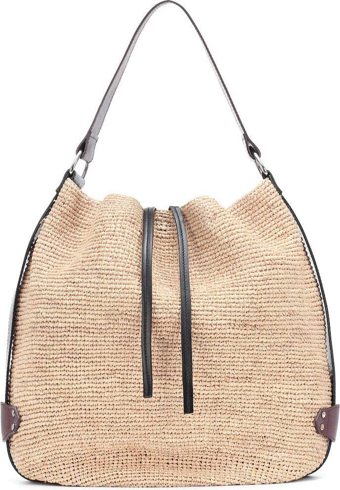 Isabel Marant Bayia Medium raffia shoulder bag