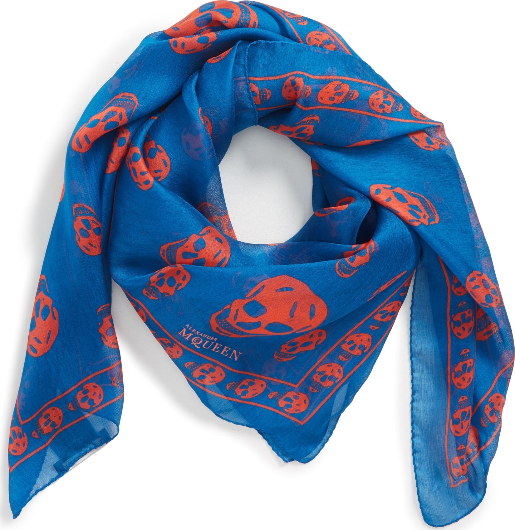 Alexander McQueen 'Skull' Chiffon Scarf