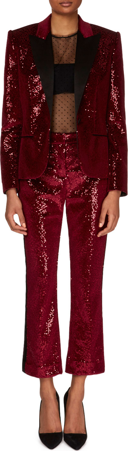 Redemption Long-Sleeve Sheer Dotted Bodysuit