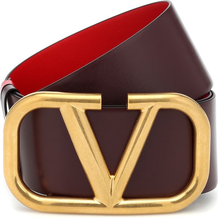 Valentino Valentino Garavani VLOGO reversible leather belt