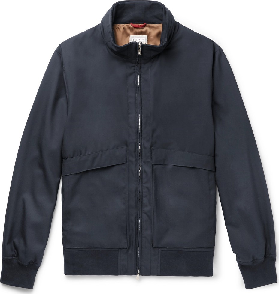Brunello Cucinelli Wool-Blend Bomber Jacket