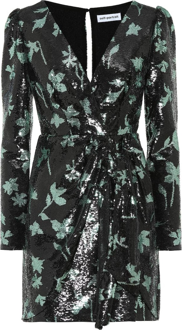 Self Portrait Sequined minidress