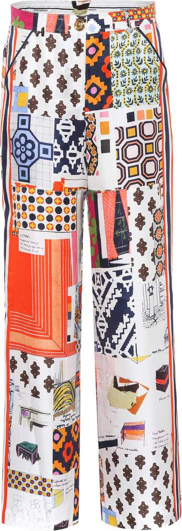 Tory Burch Sienna printed silk trousers