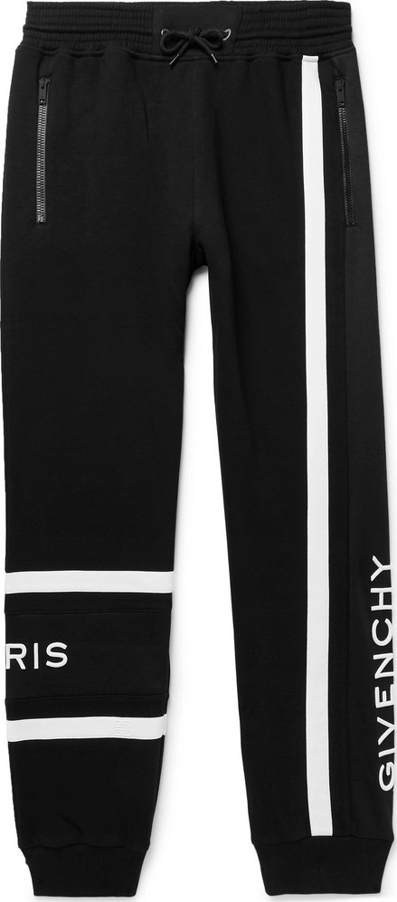Givenchy Tapered Logo-Embroidered Loopback Cotton-Jersey Sweatpants