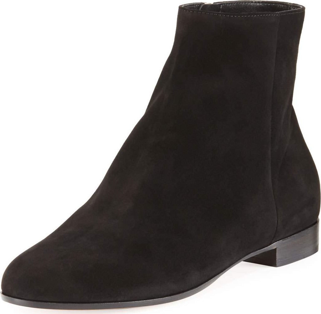 Gianvito Rossi Flat Suede Ankle Boot