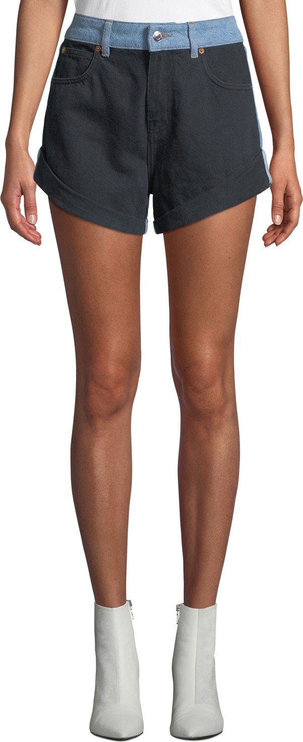 IRO Willing Two-Tone Denim Shorts