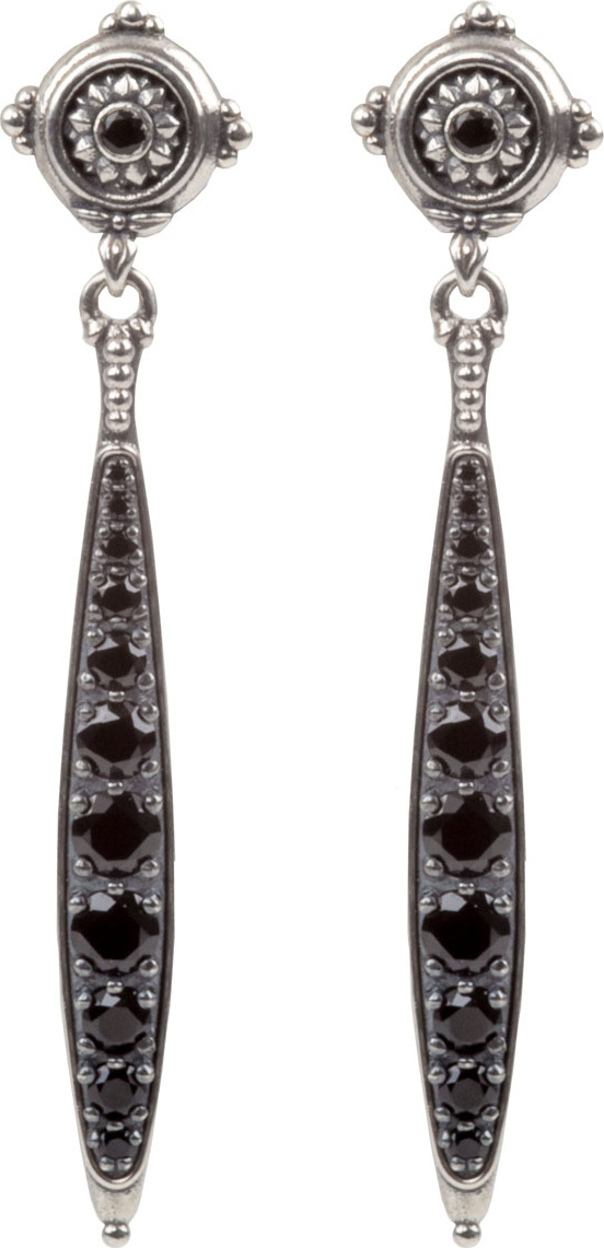 Konstantino Black Spinel Dangle Earrings