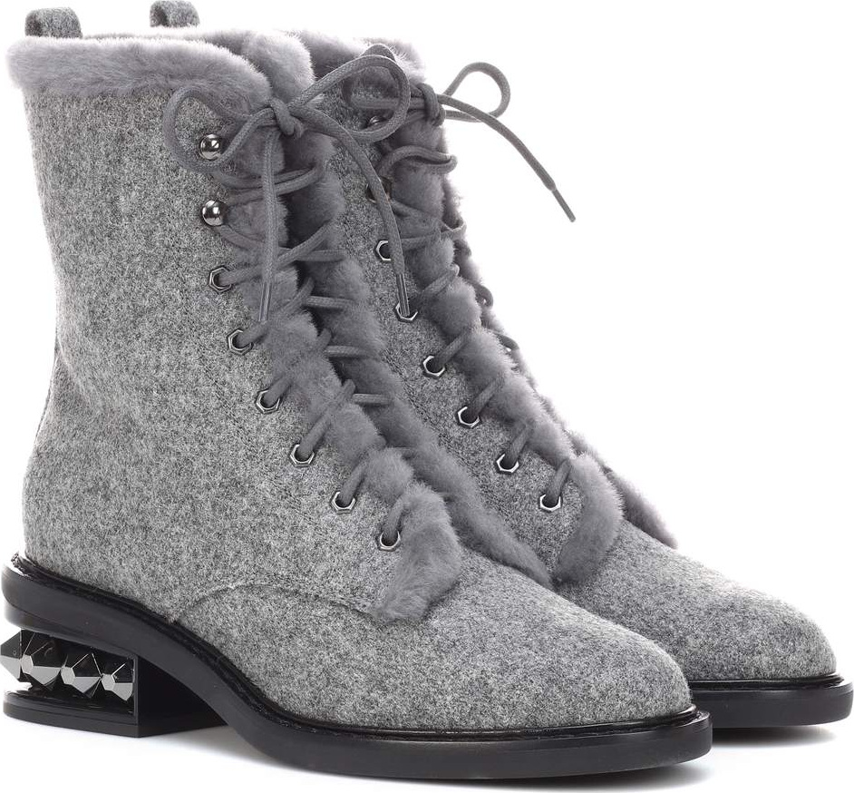 Nicholas Kirkwood Suzi shearling-lined ankle boots