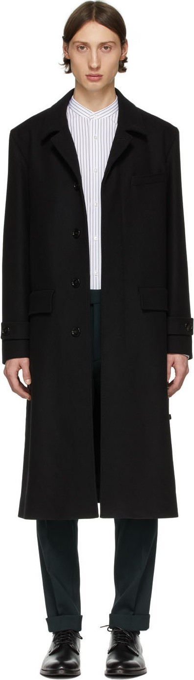 BOSS Hugo Boss Black Wool Netuno1 Coat