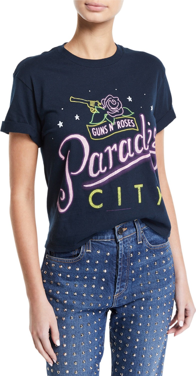 AO.LA by alice + olivia Shira Roll-Sleeve Tee