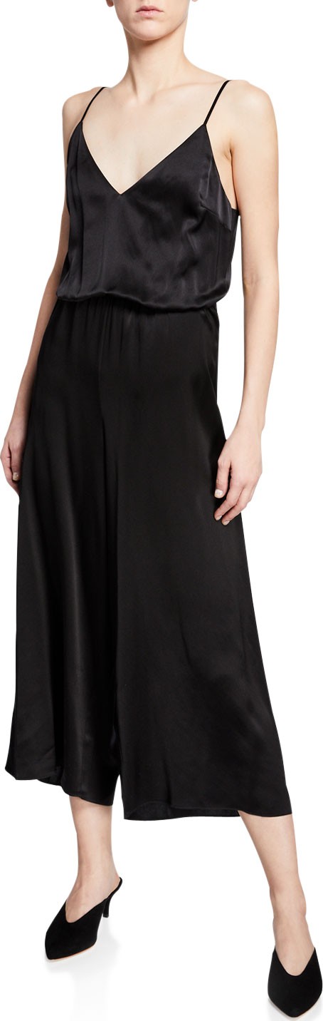 CAMI NYC The Shilo Silk Tie-Back Cropped Jumpsuit