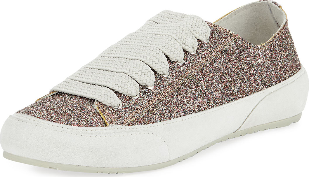 Pedro Garcia Parson Glitter Low-Top Lace-Up Sneaker