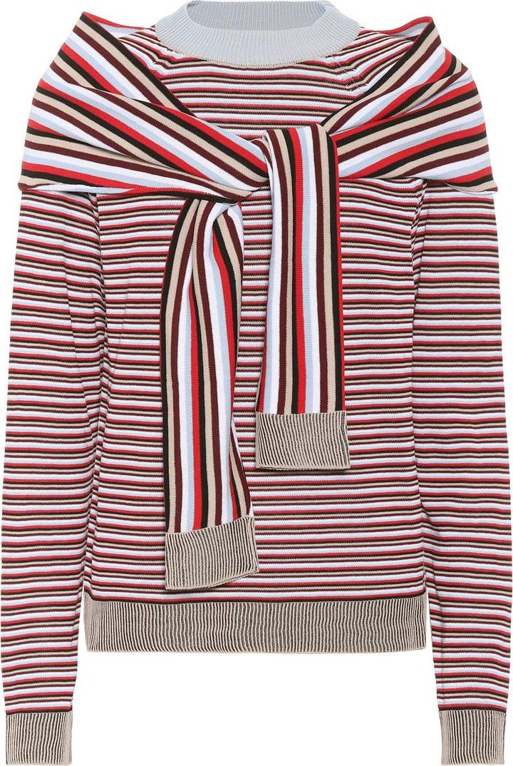 Isa Arfen Striped cotton sweater