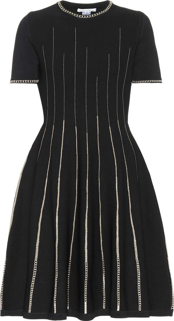 Oscar De La Renta Metallic knit dress