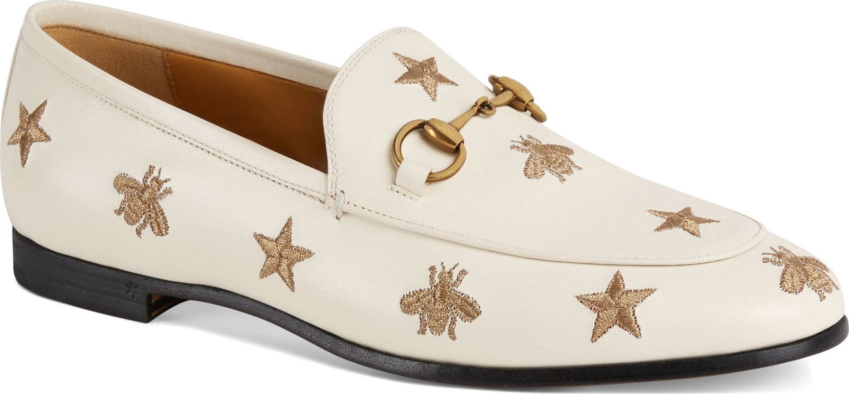 Gucci Jordaan Embroidered Bee Loafer