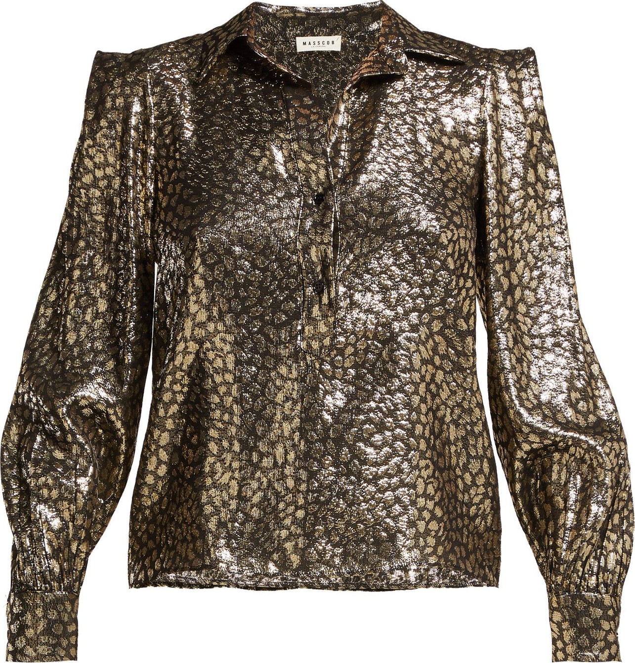 Masscob Levisa metallic silk-blend shirt