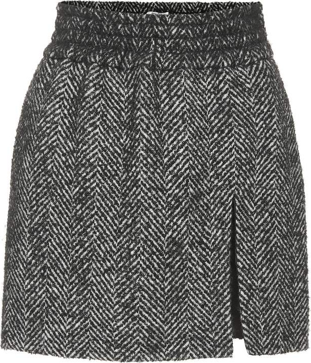Miu Miu Chevron tweed miniskirt