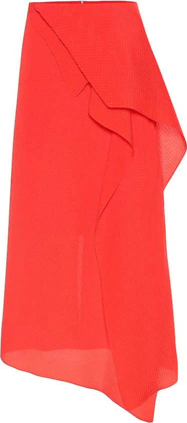 Roland Mouret Courtown silk jacquard midi skirt
