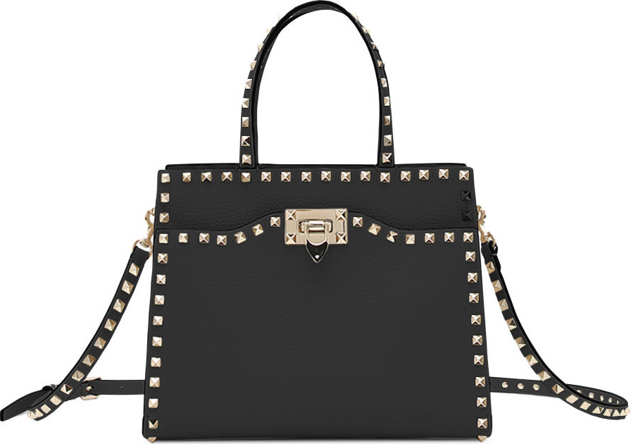 Valentino Rockstud Small Vitello Leather Tote Bag